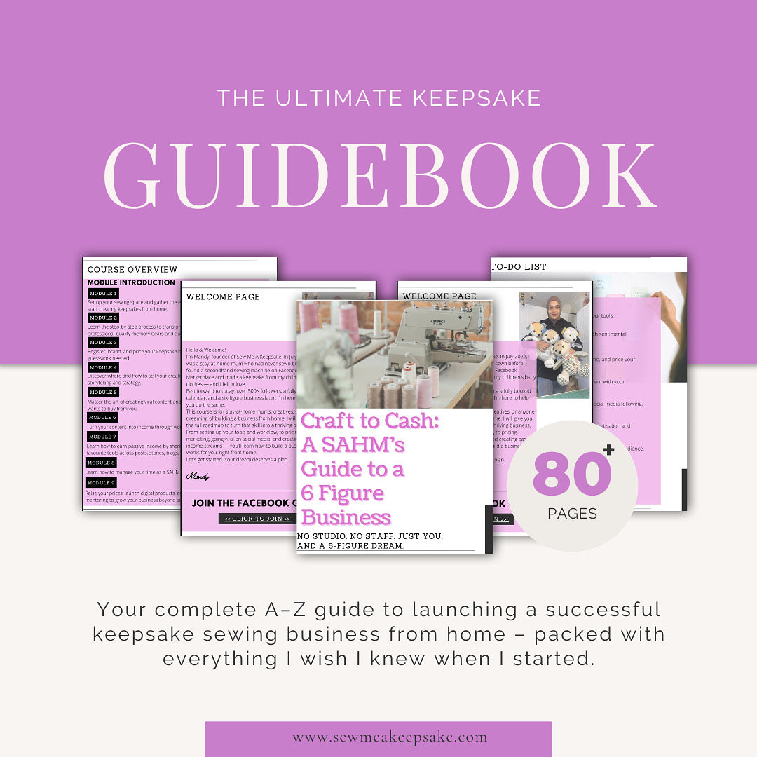 Craft to Cash: Keepsake Business Course Workbook (PDF Download)