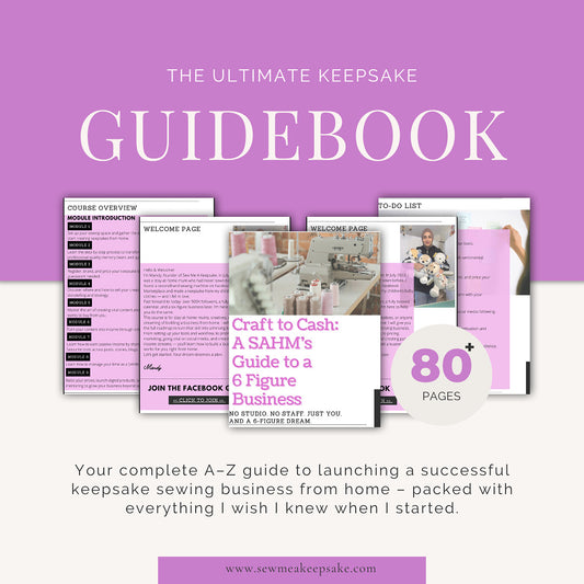 Craft to Cash: Keepsake Business Course Workbook (PDF Download)